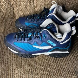 Blue name brand Filas for sale- Great condition- worn once